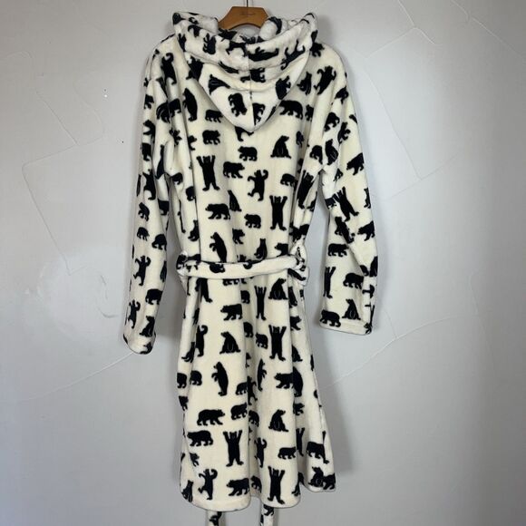 Little Blue House‎ Black Bear Hooded Plush Fleece Robe, Women’s Large Hatley - Picture 13 of 13